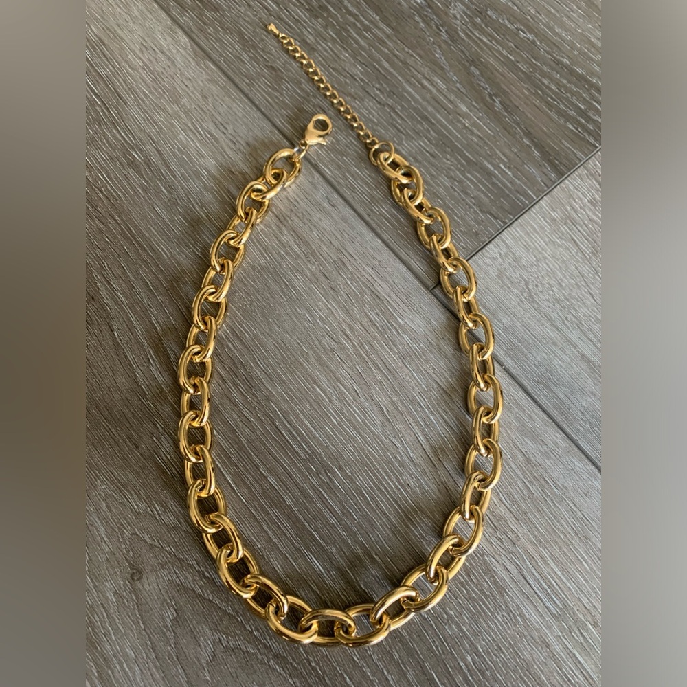 Gold Chain Statement Necklace